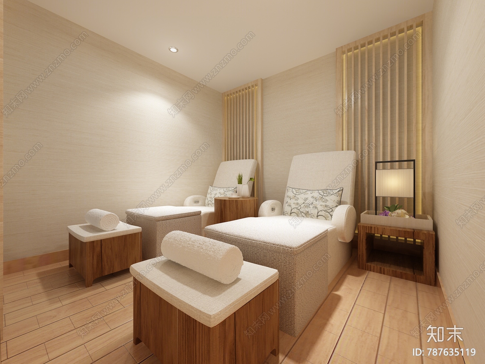 日式足疗店3d模型下载