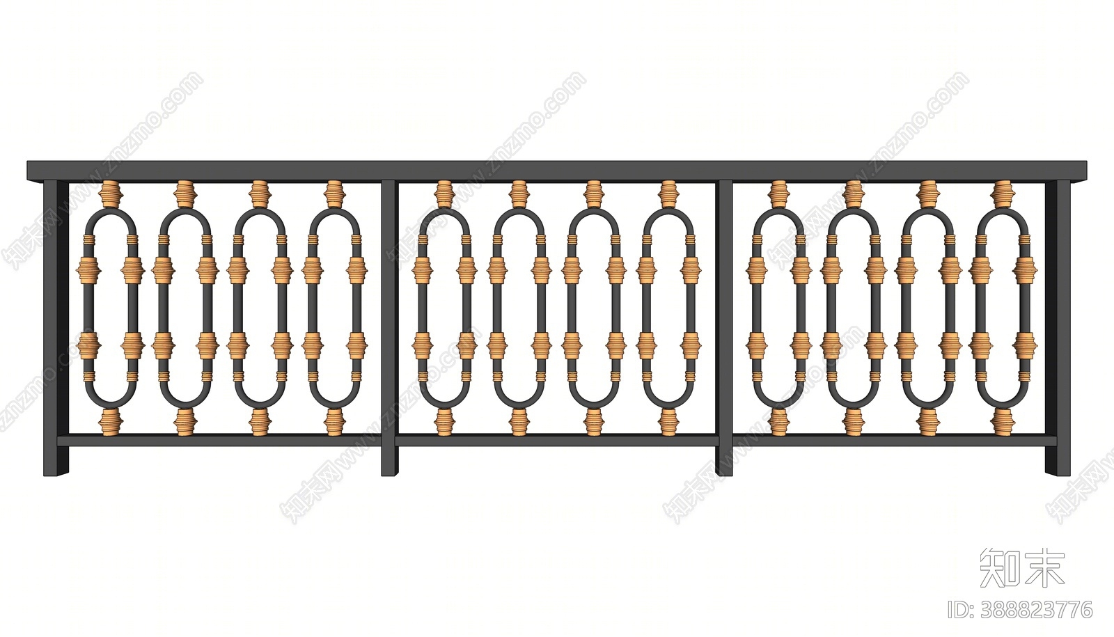 欧式栏杆su模型下载【id:388823776】