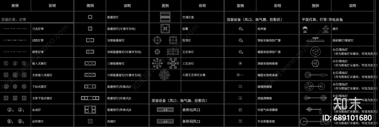 灯具施工图下载【id:689101680】