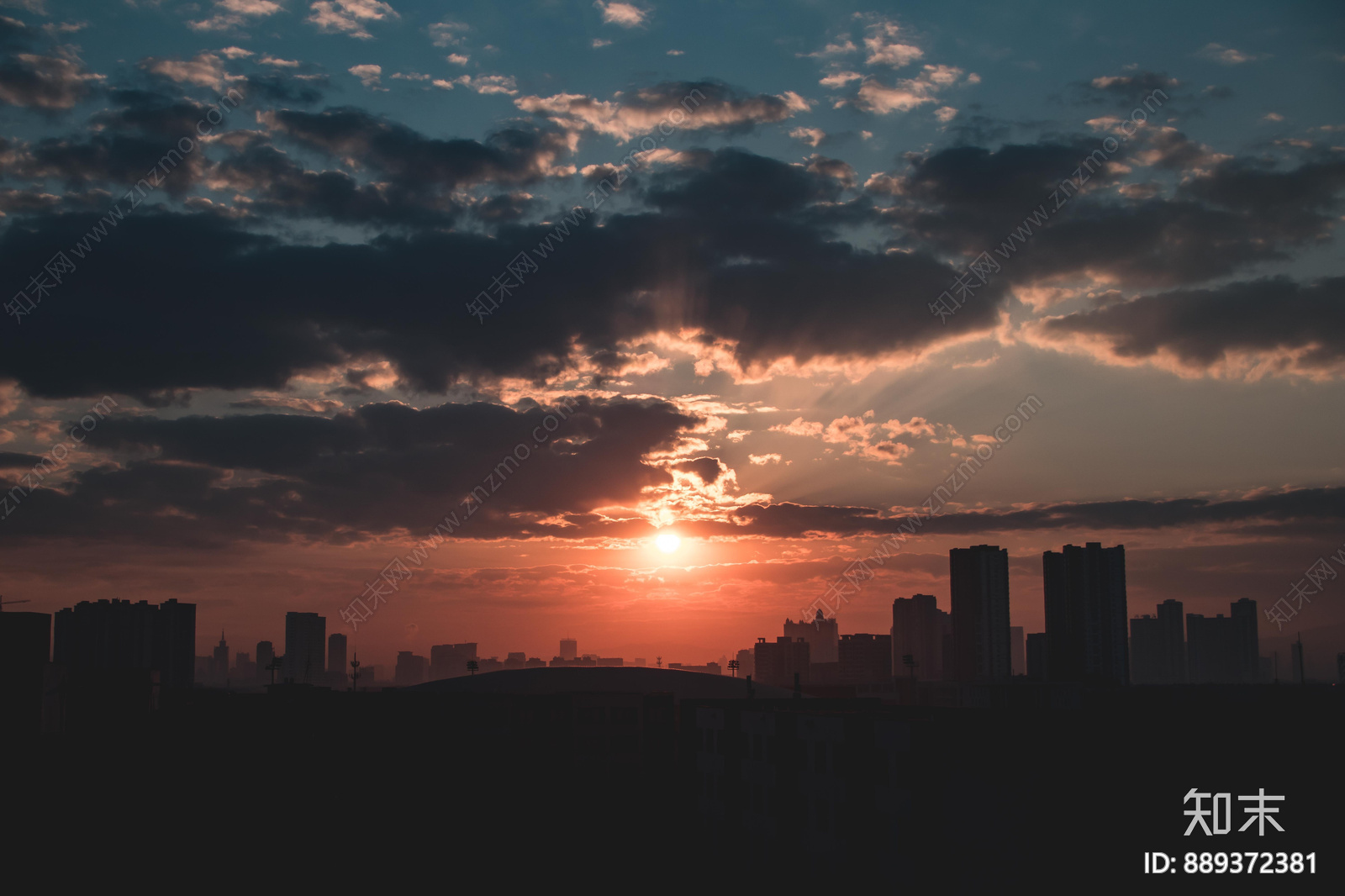 傍晚城市风景高清贴图贴图下载