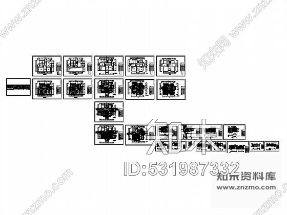 施工图某奢华欧式别墅室内装饰装修图cad施工图下载【ID:531987332】