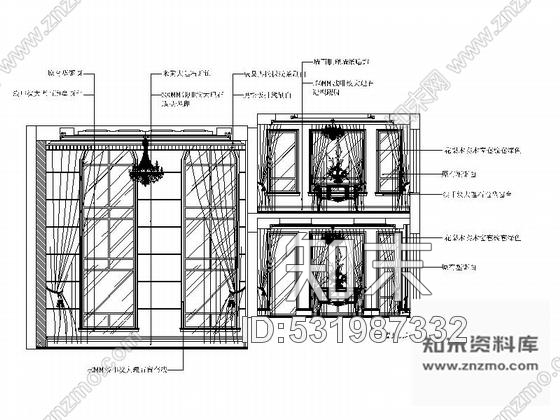 施工图某奢华欧式别墅室内装饰装修图cad施工图下载【ID:531987332】