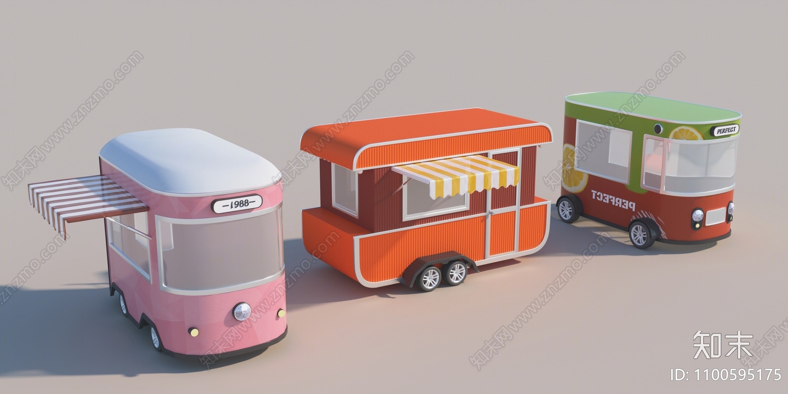 现代快餐车3d模型下载