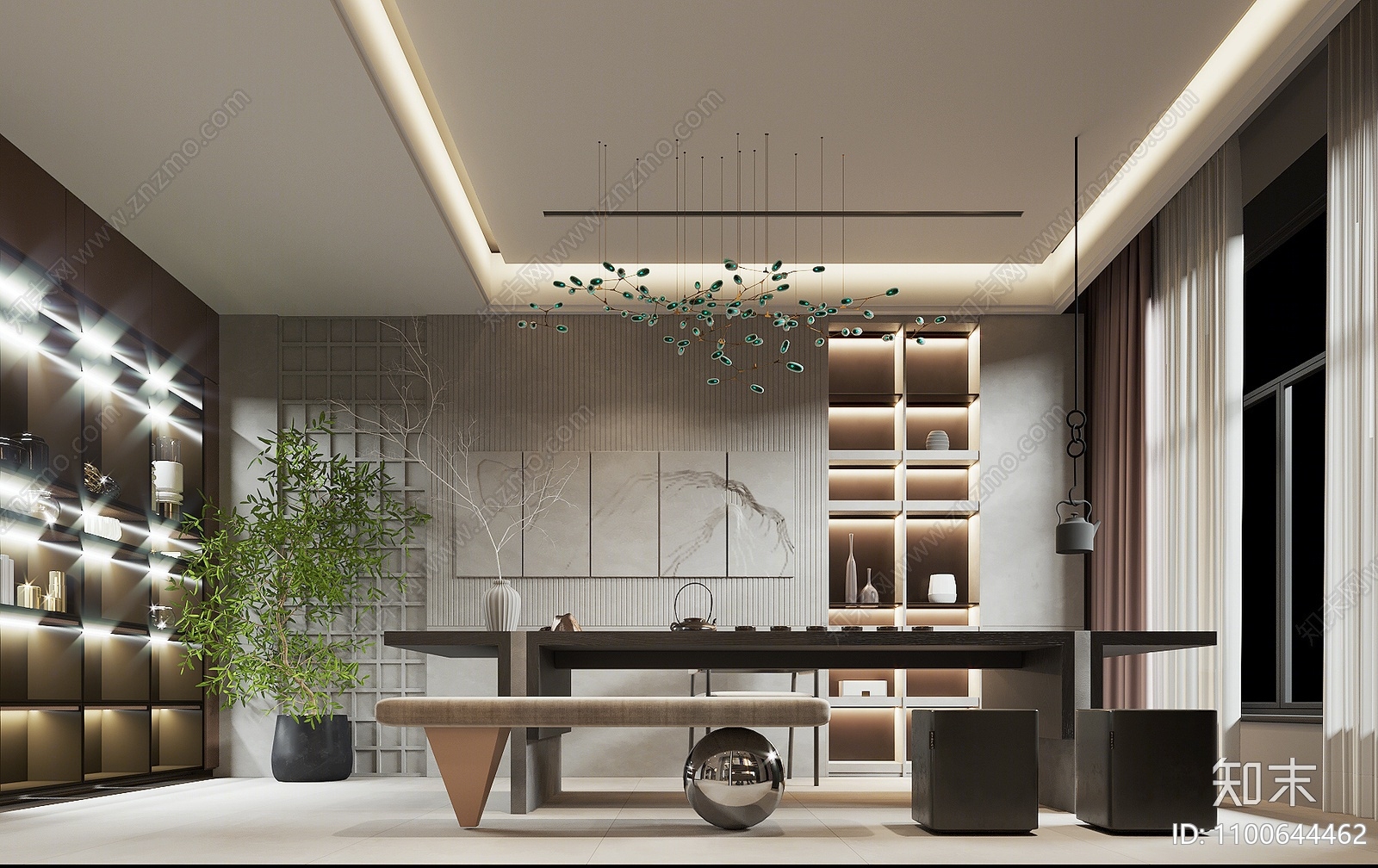 侘寂茶室3d模型下载【id:1100644462】