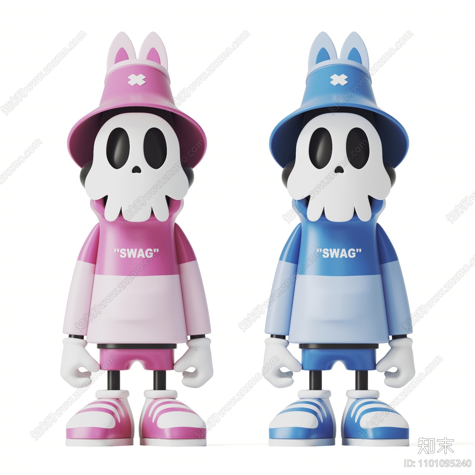 现代潮玩装饰品摆件3d模型下载