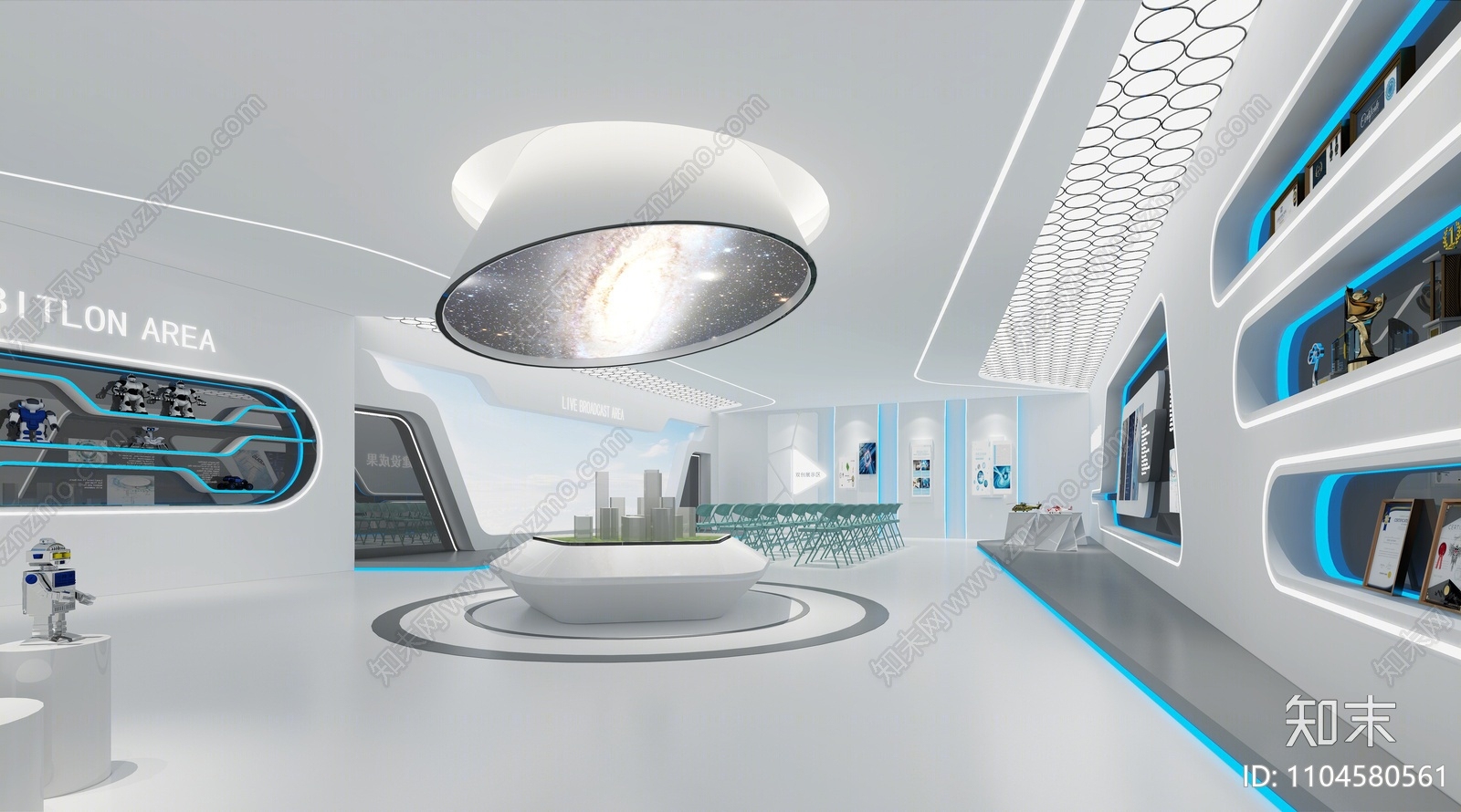 现代科技展厅3d模型下载【id:1104580561】_知末3d模型网