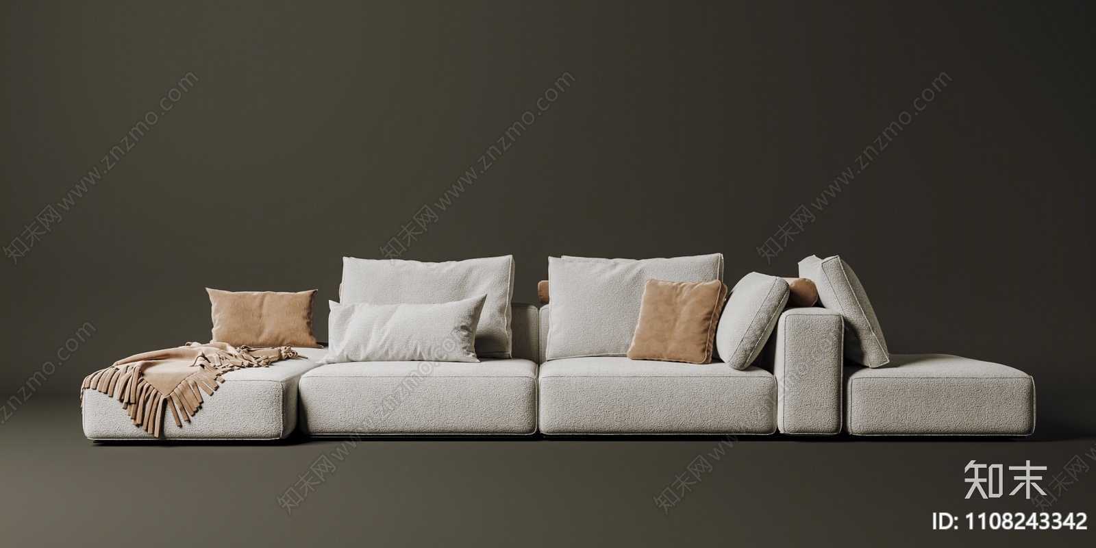 意大利poliform现代多人沙发3d模型下载