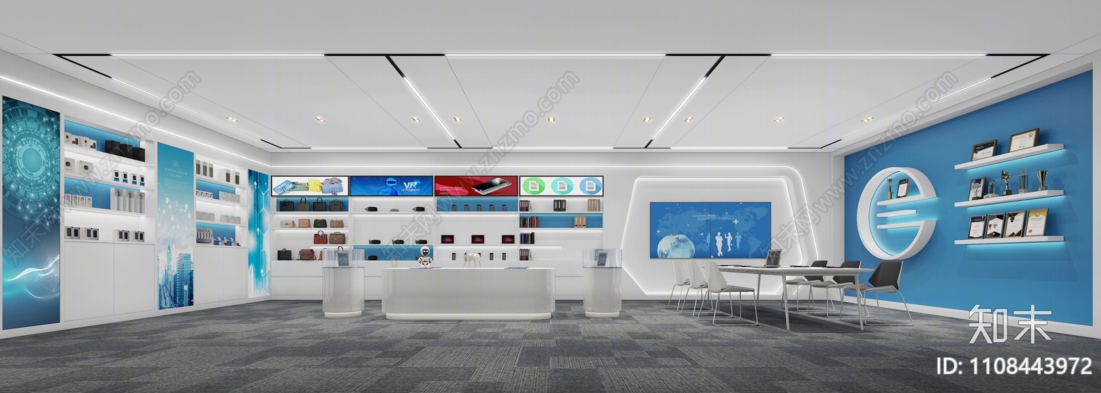 现代电子数码产品展厅3d模型下载