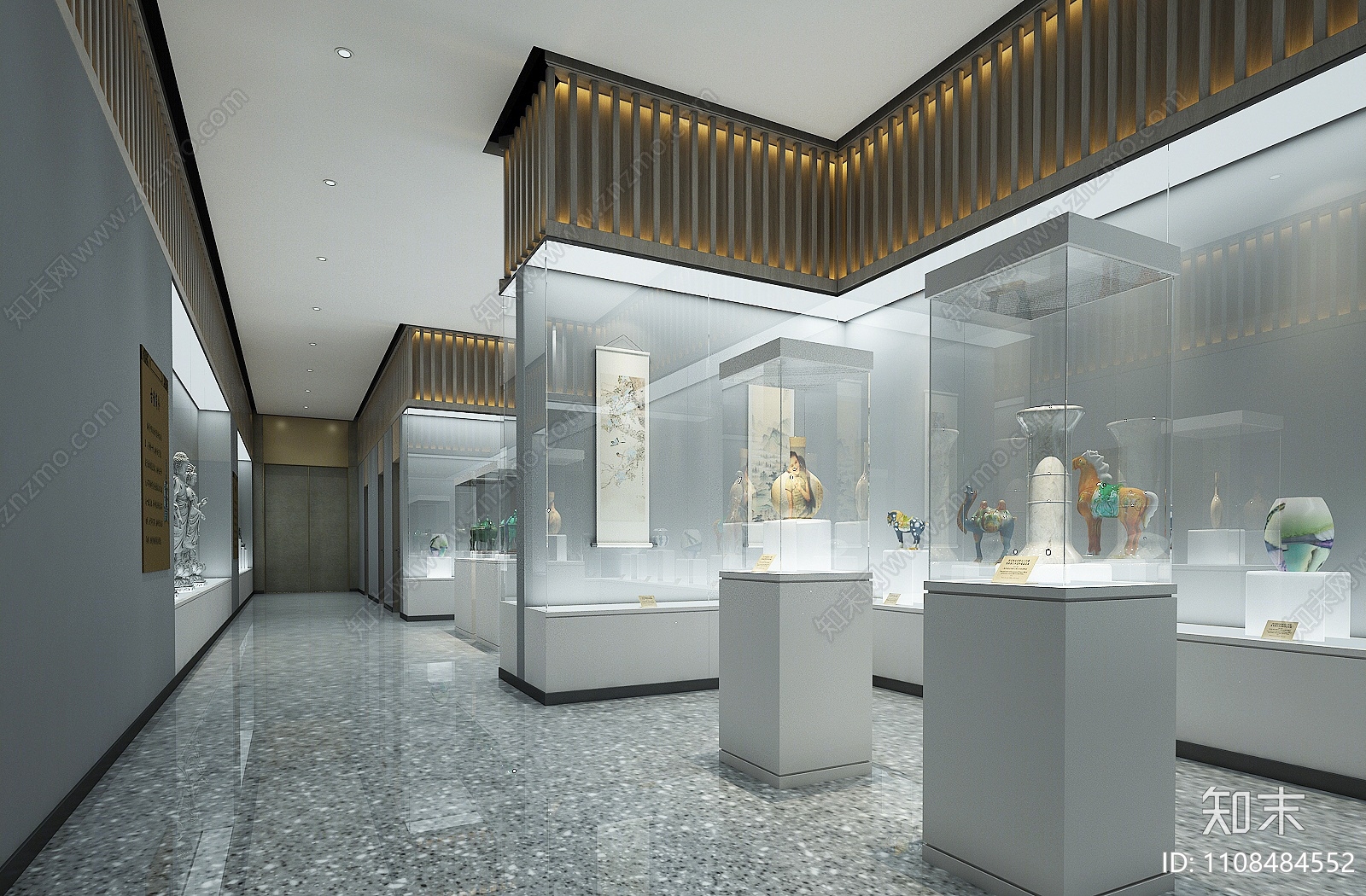 新中式博物馆3d模型下载