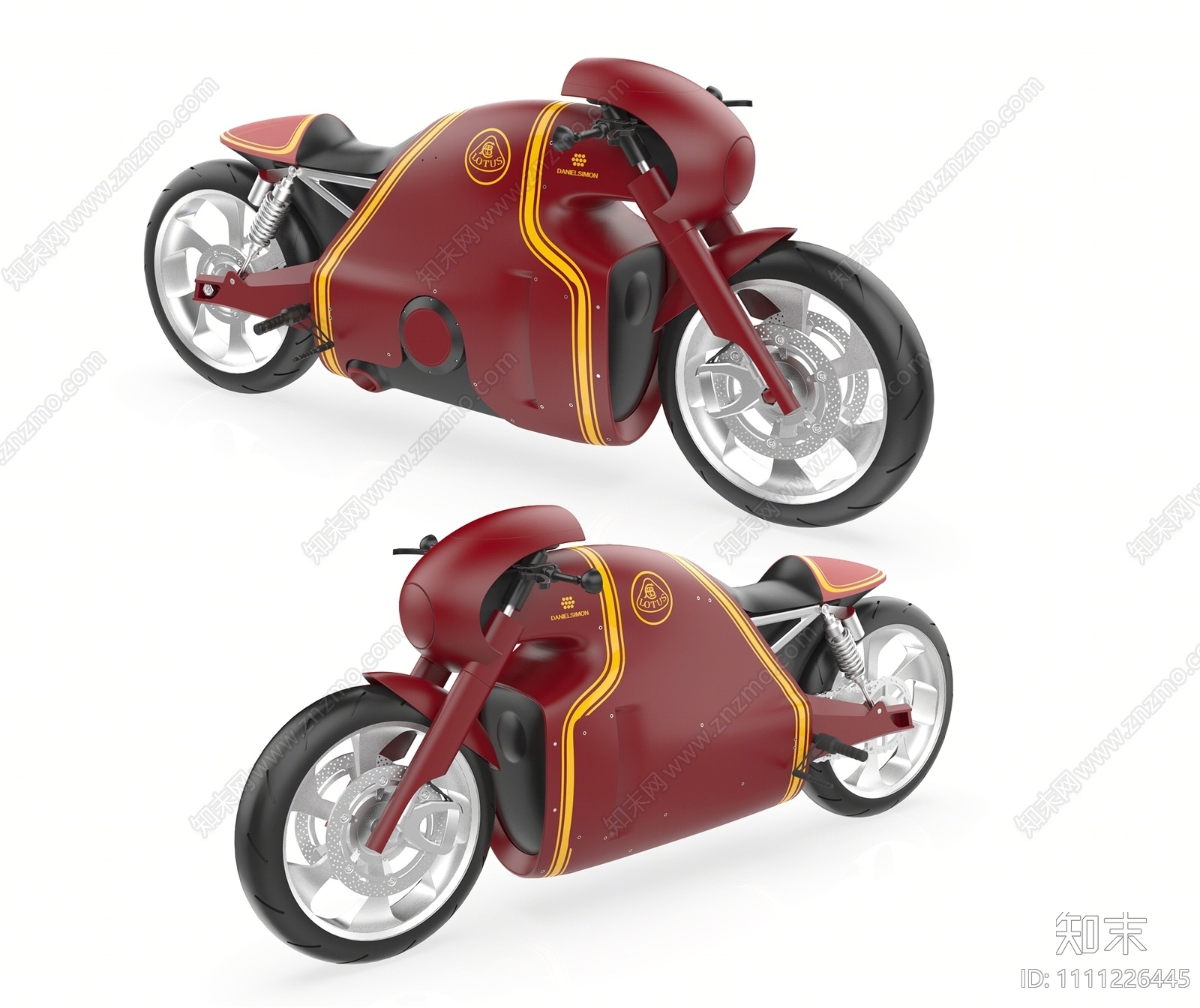 现代摩托车3d模型下载