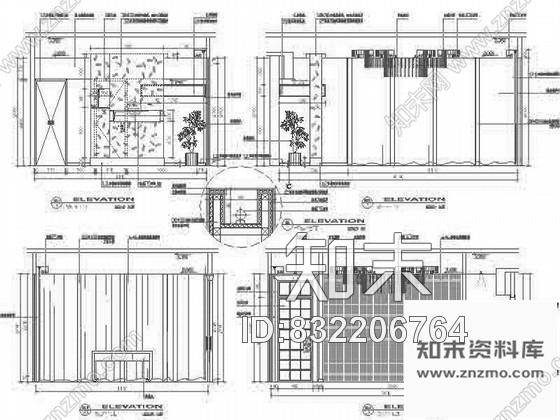 图块/节点烤漆玻璃包厢立面图cad施工图下载【ID:832206764】