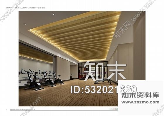 施工图西藏时尚五星级酒店健身瑜伽室装修施工图含效果图cad施工图下载【ID:532021620】