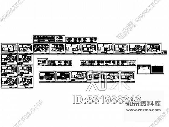 施工图广州双层现代别墅室内装修图cad施工图下载【ID:531988343】