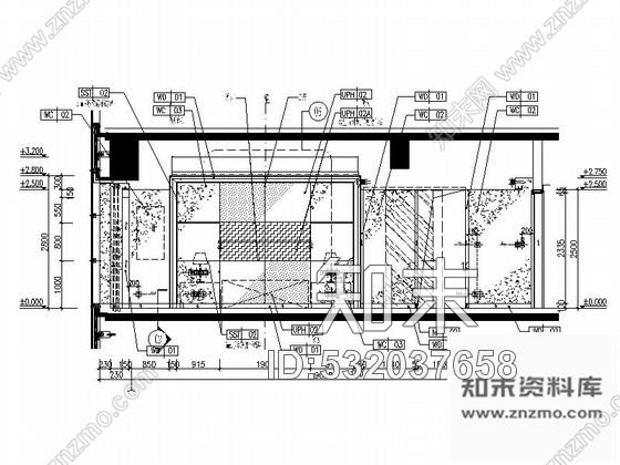 施工图河北某五星级豪华酒店标准大床房室内装修施工图施工图下载【ID:532037658】