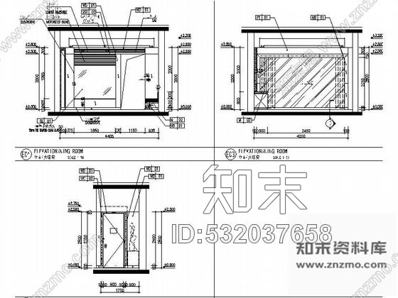 施工图河北某五星级豪华酒店标准大床房室内装修施工图施工图下载【ID:532037658】