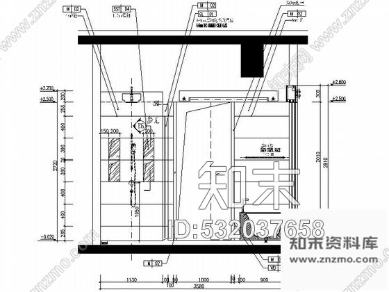 施工图河北某五星级豪华酒店标准大床房室内装修施工图施工图下载【ID:532037658】