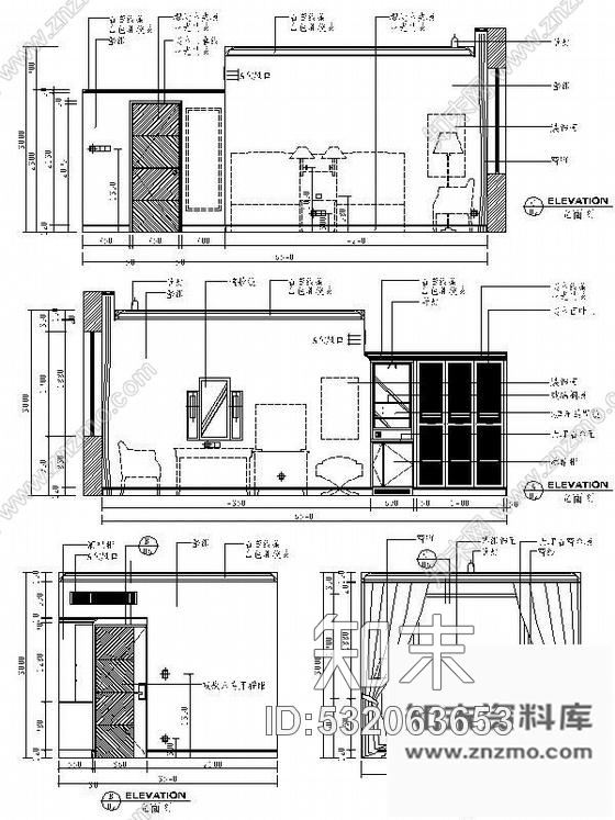 施工图标准客房装修图cad施工图下载【ID:532063653】