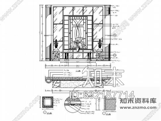 图块/节点中欧式背景墙CAD节点详图施工图下载【ID:832187714】