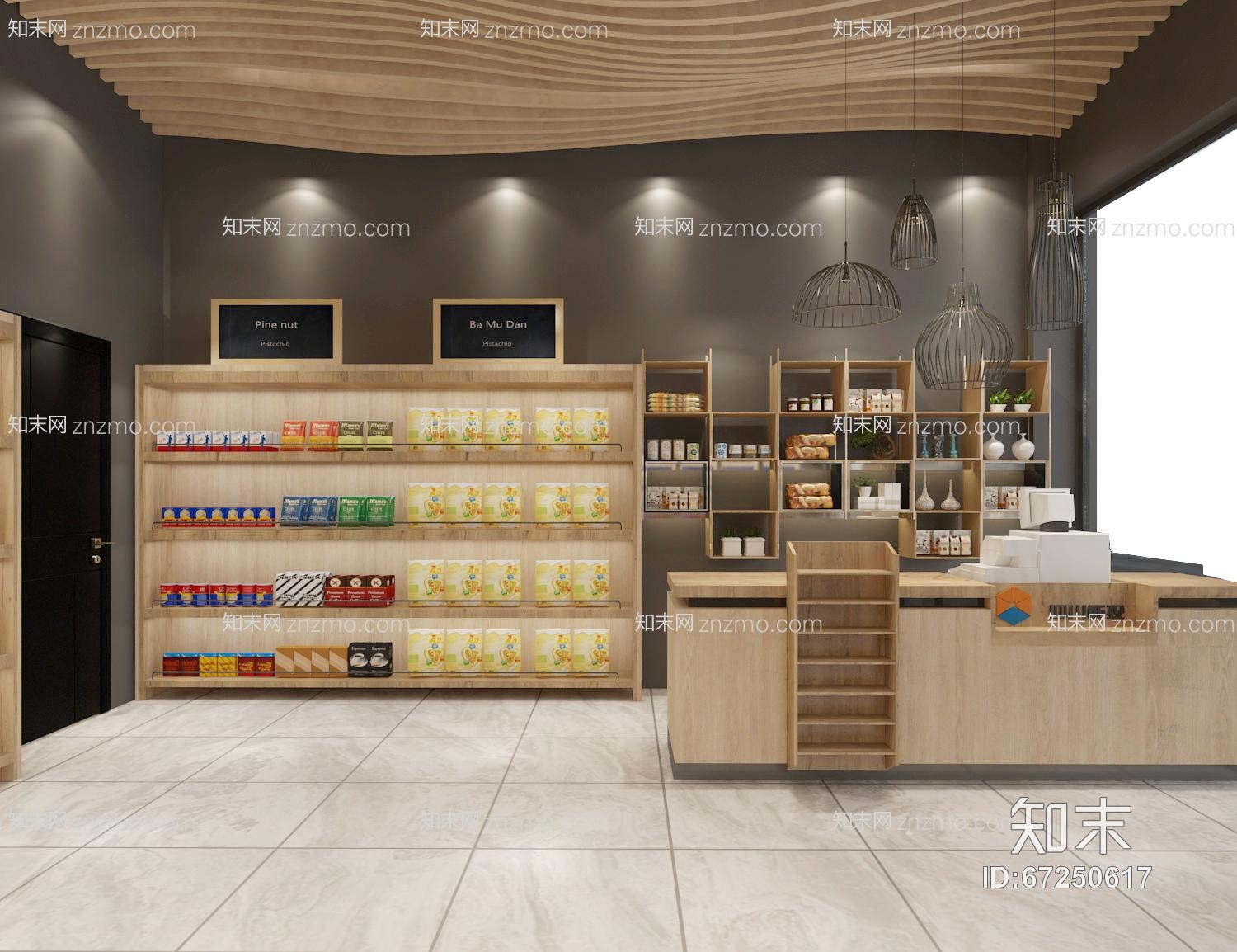 现代加油站便利店 货架 吧台