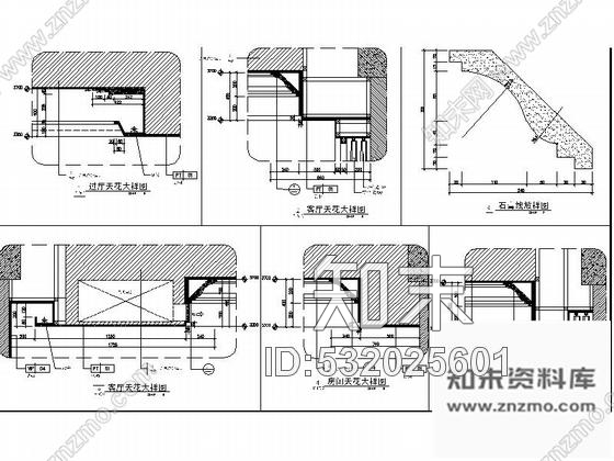 施工图广东综合商业广场五星级豪华商务会议型酒店CAD装修施工图施工图下载【ID:532025601】