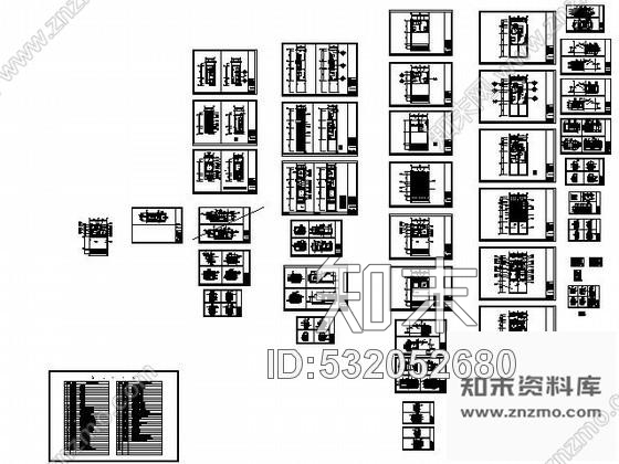 施工图休闲度假酒店四套客房施工图cad施工图下载【ID:532052680】