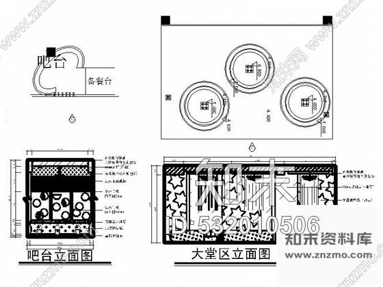 施工图某餐厅空间局部装修图cad施工图下载【ID:532010506】