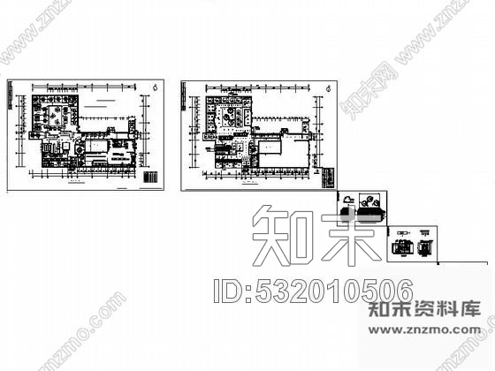 施工图某餐厅空间局部装修图cad施工图下载【ID:532010506】