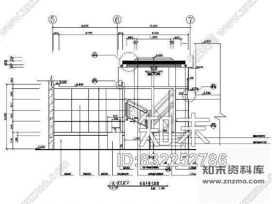 图块/节点某酒店大堂立面图cad施工图下载【ID:832252786】