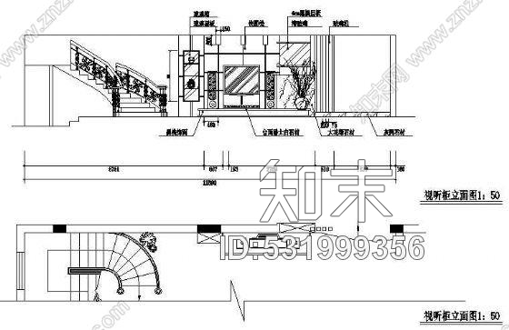 某三层别墅装修图cad施工图下载【ID:531999356】