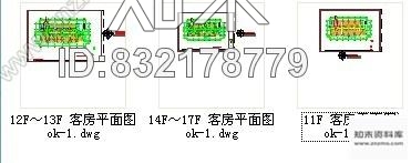 某酒店客房平面图施工图下载【ID:832178779】