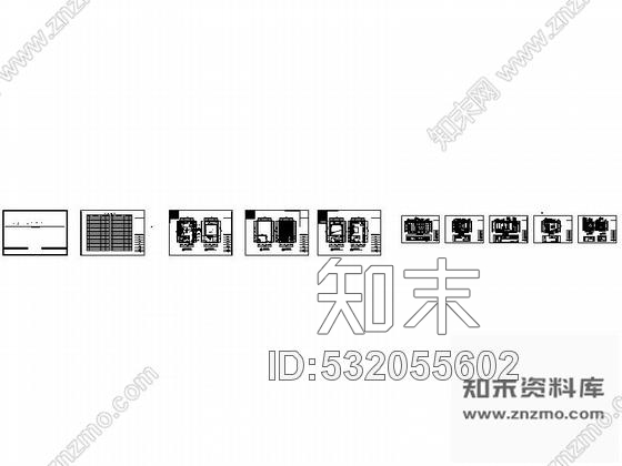 施工图酒店沙比利标准单人间装修图含效果cad施工图下载【ID:532055602】