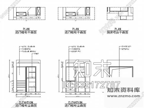 图块/节点家装各类柜子立面成套CAD图块下载cad施工图下载【ID:832172787】