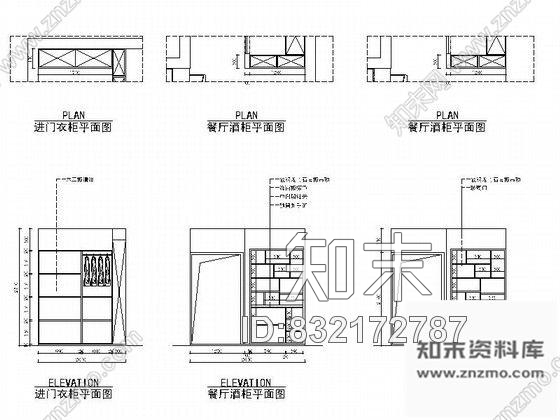 图块/节点家装各类柜子立面成套CAD图块下载cad施工图下载【ID:832172787】