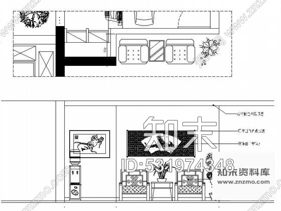 施工图新沂现代高档中式联体别墅装修图cad施工图下载【ID:531974348】