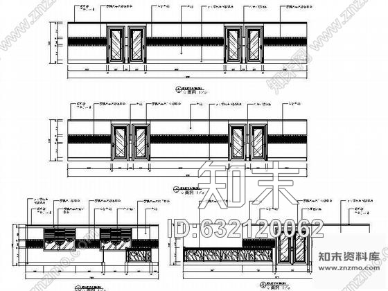 施工图洗浴中心走廊装修图cad施工图下载【ID:632120062】