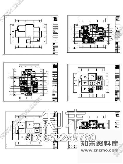 图块/节点某三居室平面装修图cad施工图下载【ID:832255780】