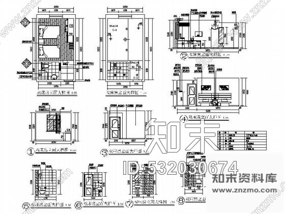 施工图海口某全国连锁快捷酒店装修图cad施工图下载【ID:532030674】