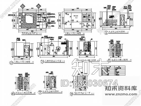 施工图海口某全国连锁快捷酒店装修图cad施工图下载【ID:532030674】