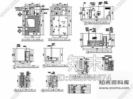 施工图海口某全国连锁快捷酒店装修图cad施工图下载【ID:532030674】