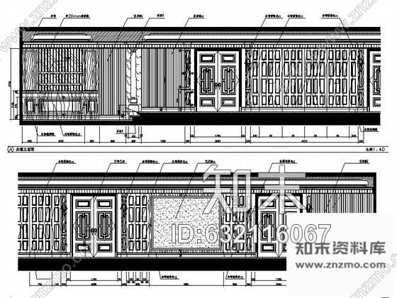 施工图上海某豪华红酒会所室内装修施工图cad施工图下载【ID:632116067】