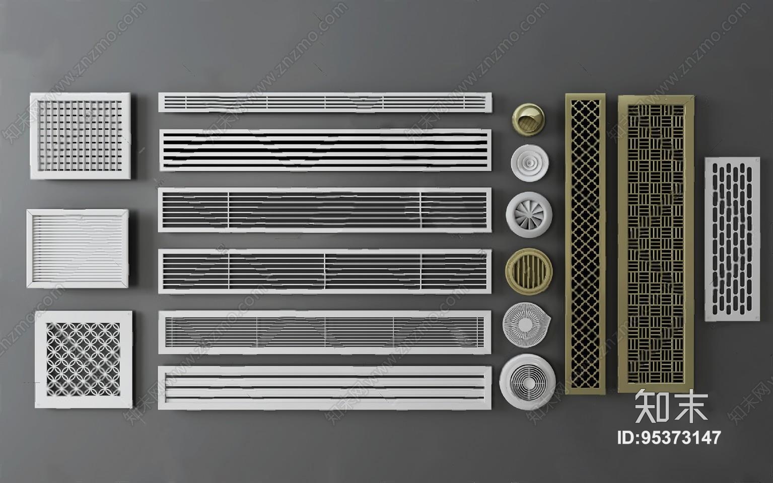 免费空调出风口3D模型【ID:95373147】