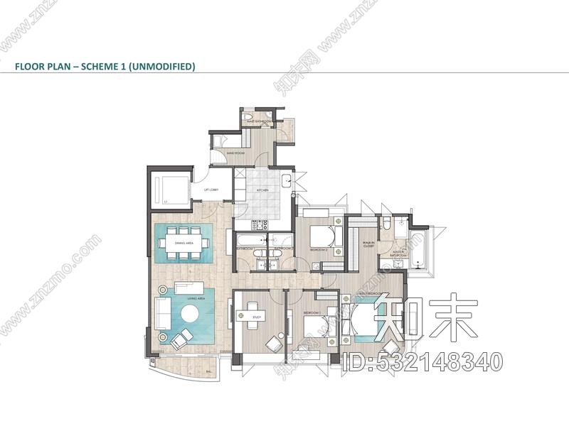 梁志天香港九龙塘义德道豪宅「云门」样板间cad施工图下载【ID:532148340】