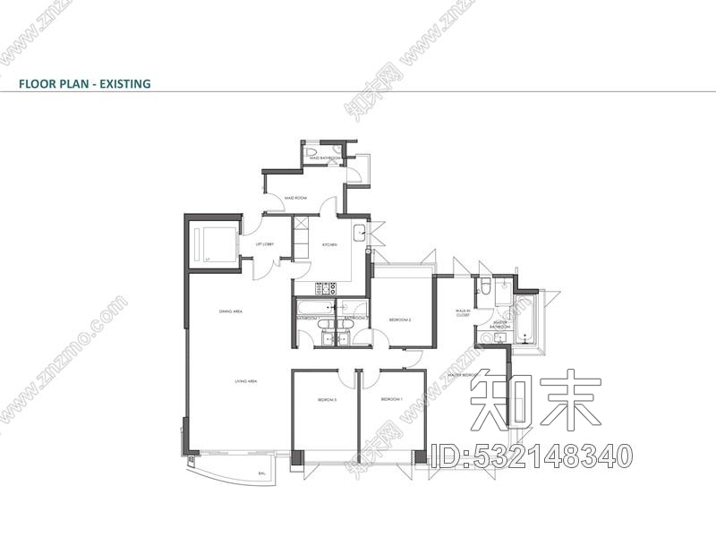 梁志天香港九龙塘义德道豪宅「云门」样板间cad施工图下载【ID:532148340】