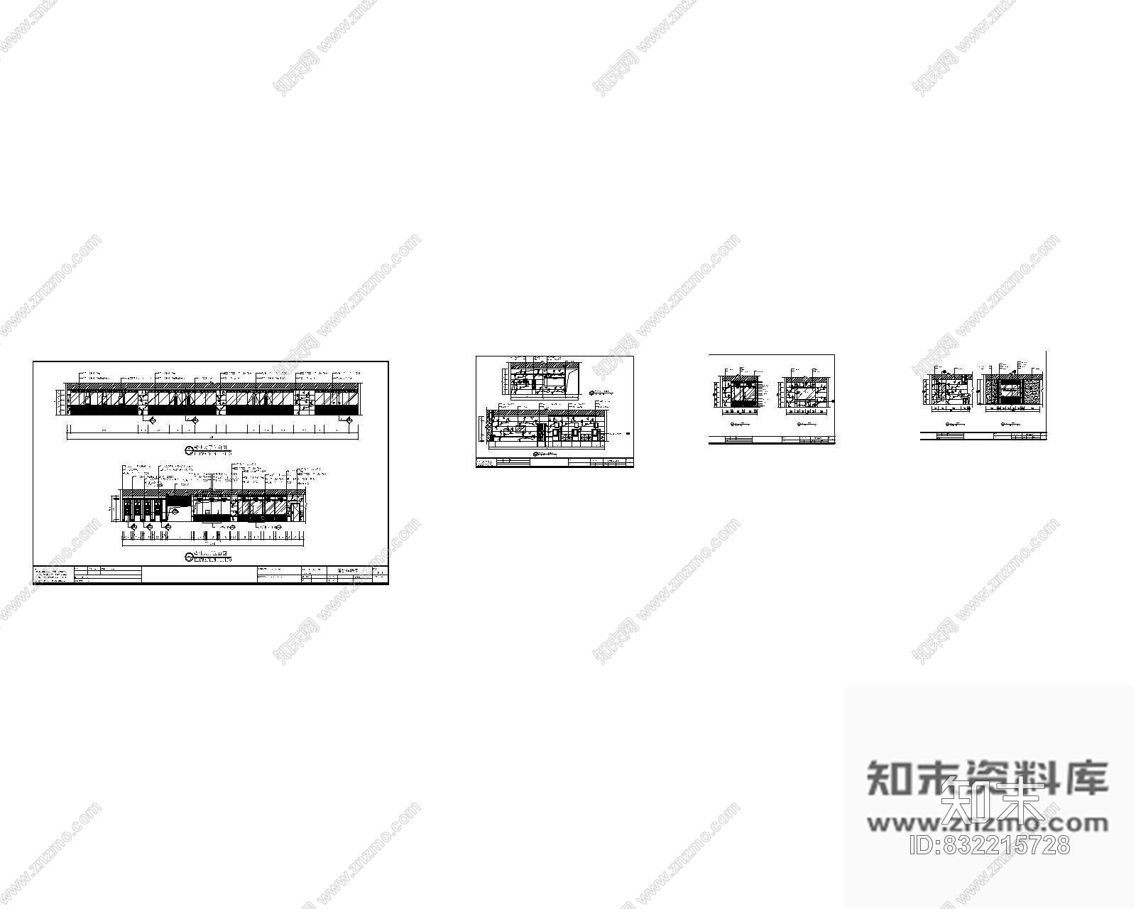 交通银行营业大厅立面cad施工图下载【ID:832215728】