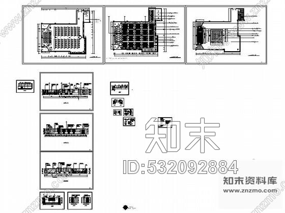 施工图现代多功能厅室内装修施工图cad施工图下载【ID:532092884】