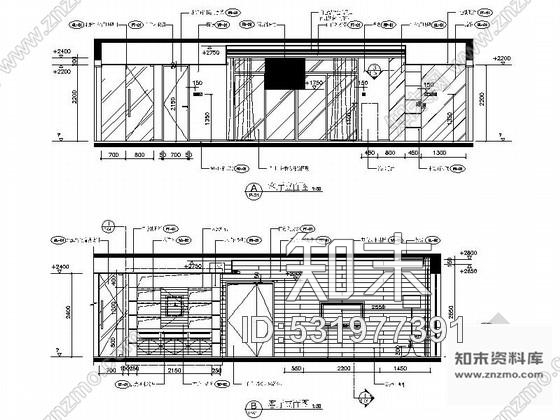 施工图福州高层豪宅区现代时尚三居室样板间CAD装修施工图cad施工图下载【ID:531977391】