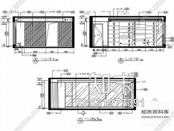 施工图福州高层豪宅区现代时尚三居室样板间CAD装修施工图cad施工图下载【ID:531977391】