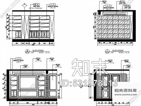 施工图上海奢华一族简欧联排别墅样板间CAD装修施工图含实景施工图下载【ID:531978313】