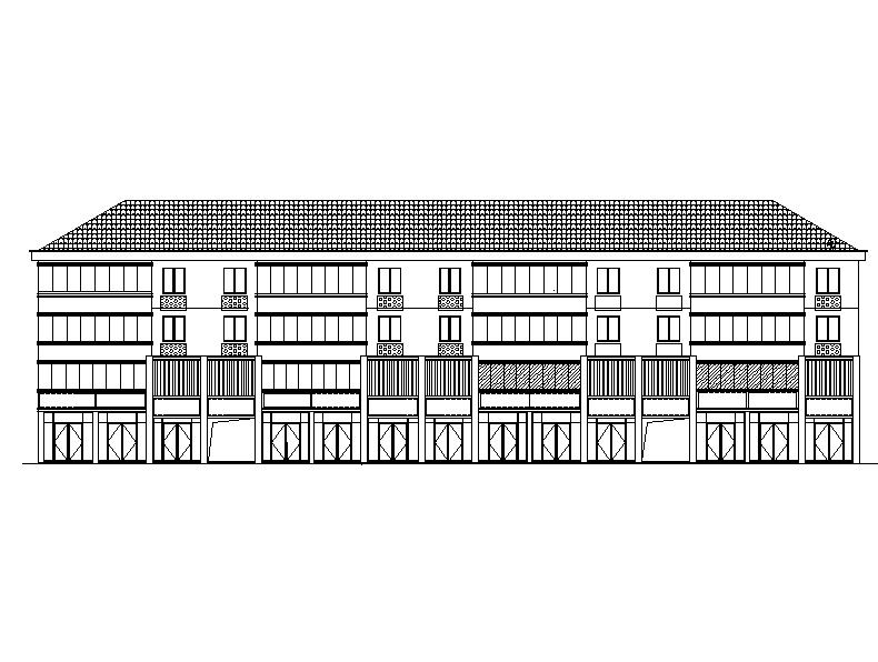 [浙江]四层新中式风格坡屋顶小镇建筑施工图(含多套.