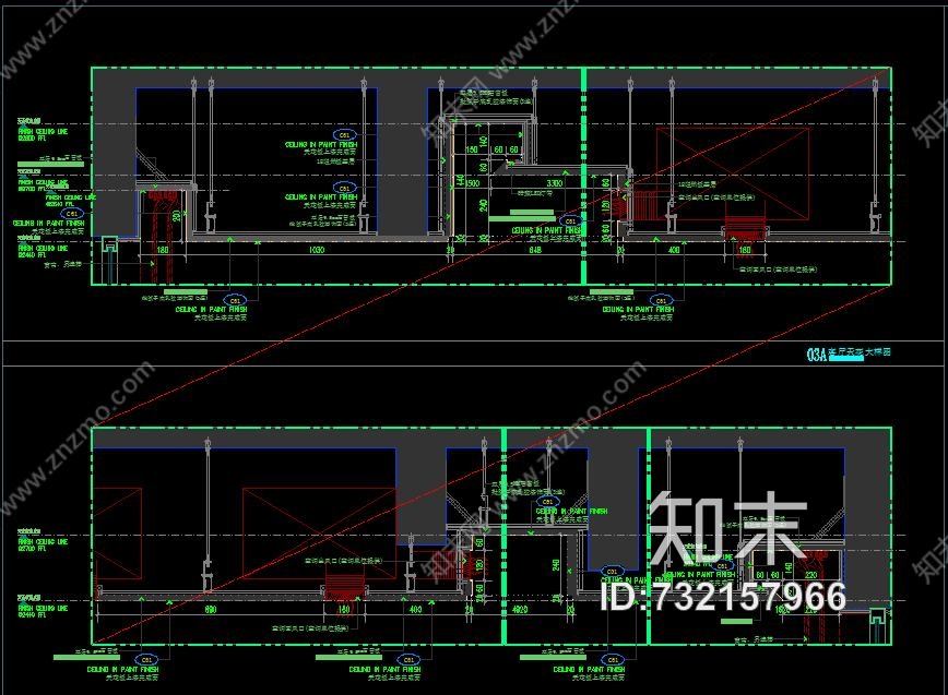 九颂山河丨现代简约丨施工图cad施工图下载【ID:732157966】